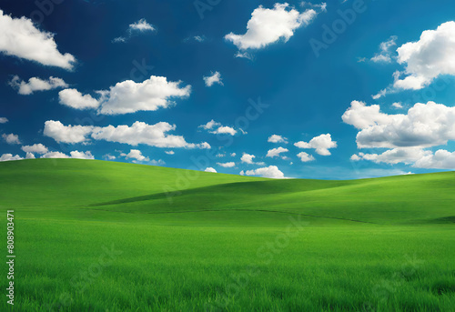 green field and blue sky © Sansern