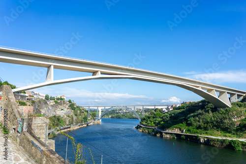 ponte infante dom henrique bridge in Porto Portugal photo