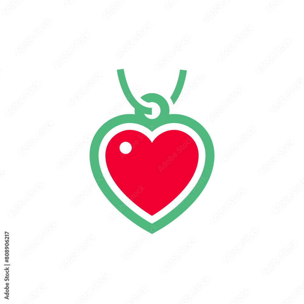 Pendant heart shape icon or Valentines day symbol Pendant heart shape icon or Valentines day symbol