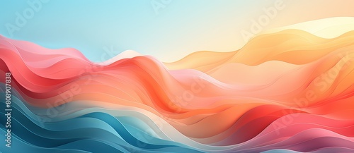 Vibrant abstract background featuring smooth wavy patterns blending from warm reds to cool blues, invoking a sense of fluid motion, perfect for dynamic designs and creative projects