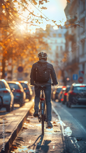 Healthy Morning Commute: Eco-Friendly Bicycle Ride to Work