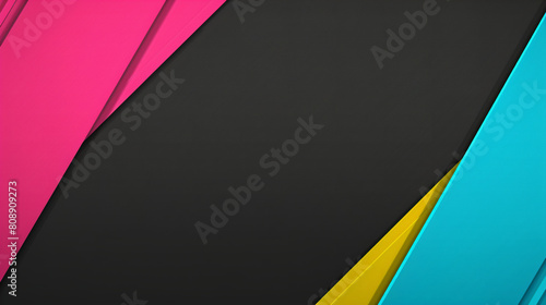 A neon theme banner with soft neon pink, teal, yellow and black gradient lines , retro style, on a plain black background