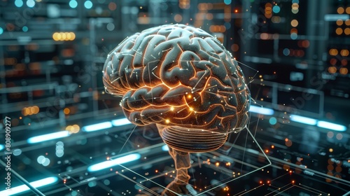 Brain, neural networks, An overview of the development and potential of artificial intelligence (AI). Machine learning is one of the key concepts highlighted. Generative AI.