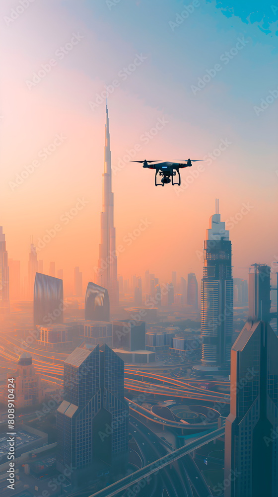 Overview of United Arab Emirates Drone Regulations Against Urban Skyline