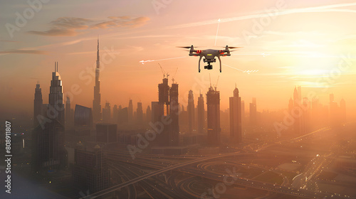 Overview of United Arab Emirates Drone Regulations Against Urban Skyline photo
