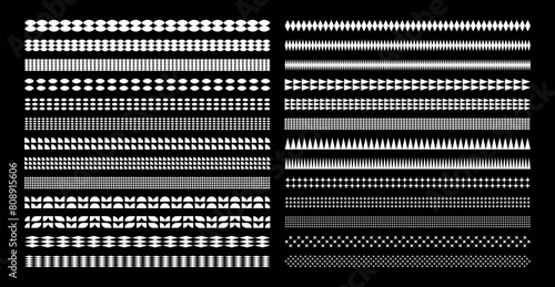 Set of geometric flat abstract shape separator border design