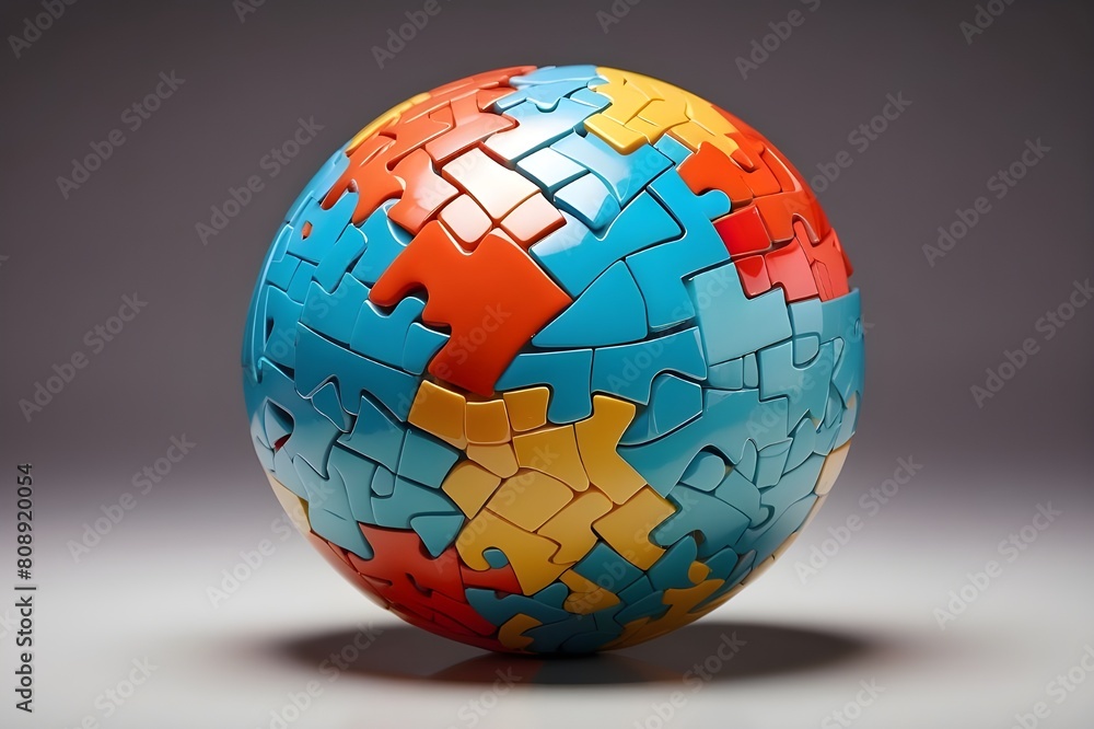 sphere with puzzle
sphere with puzzle