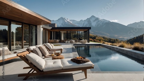 Modern Mountain House by the Lake © AI Models