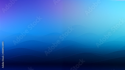 Vibrant Blue and Purple Layered Waves Abstract Art