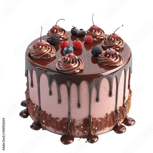 cake element_hyperrealistic_hyper detailed_isolated on transparent background
