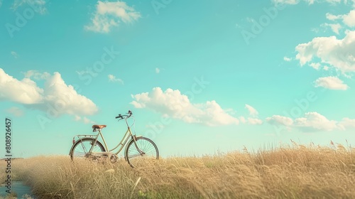 bicycle , horizon,  with copy space. world bicycle day © Otseira