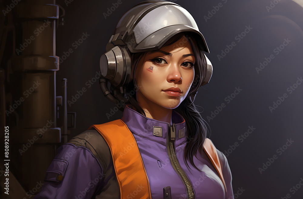 a man and woman in construction worker uniform, generative Ai a man and woman in construction worker uniform, generative Ai