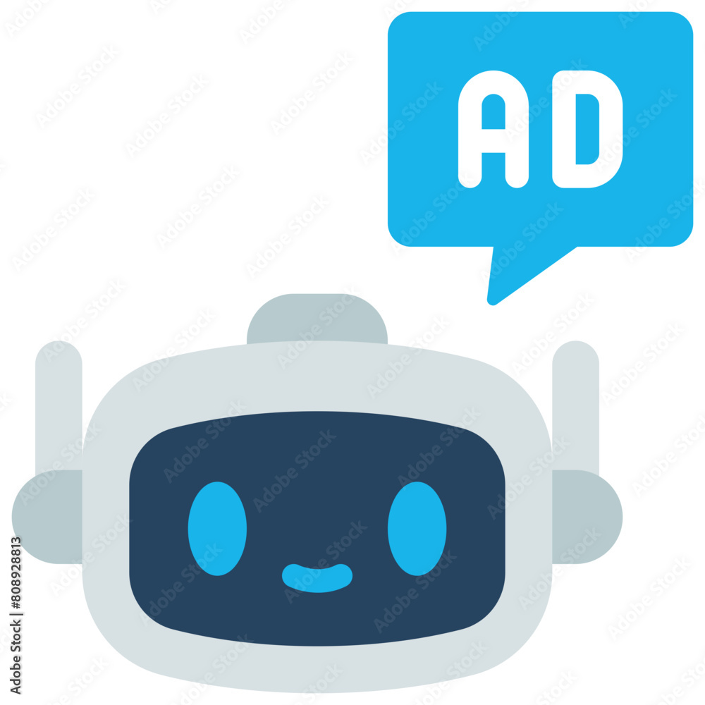 Ai Robot Advertising Icon Ai Robot Advertising Icon