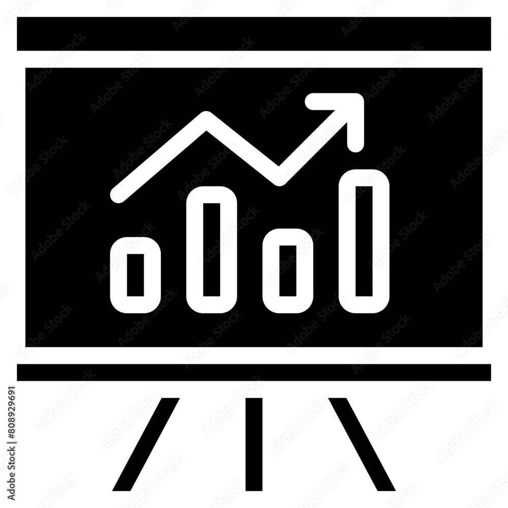 Chart Whiteboard Icon Chart Whiteboard Icon