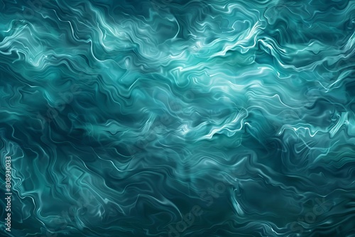 enchanting teal ocean ripples blurred backdrop abstract aquatic texture digital painting
