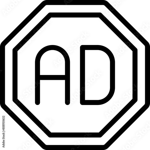 Ad Blocker Sign Icon