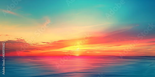 A painting of the sunset in the pleasant manner 