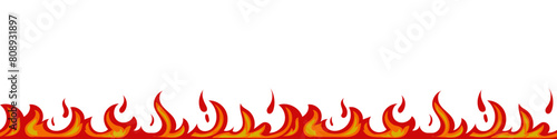 flame burning hand drawn heat seamless pattern hot fire