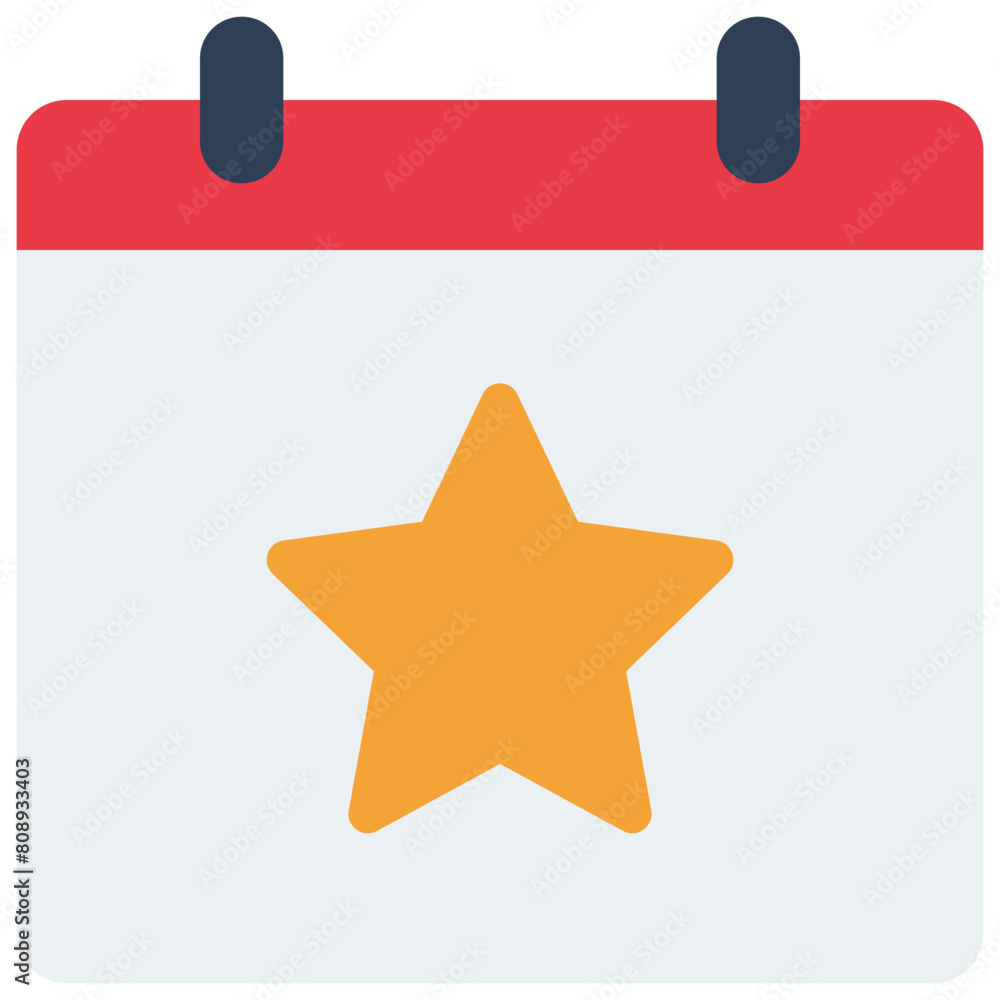 Calendar With Star Icon Calendar With Star Icon