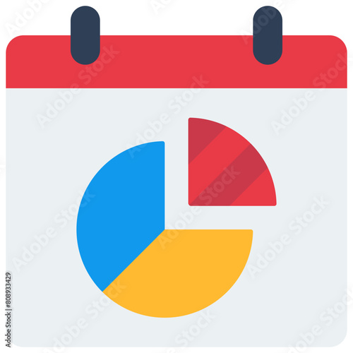 Free Download Split Pie Chart Calendar Icon - GFXLoad