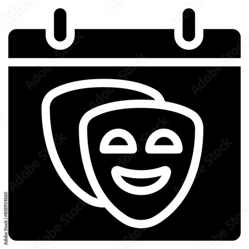 Comedy Show Date Calendar Icon