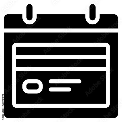 Credit Card Payment Calendar Icon