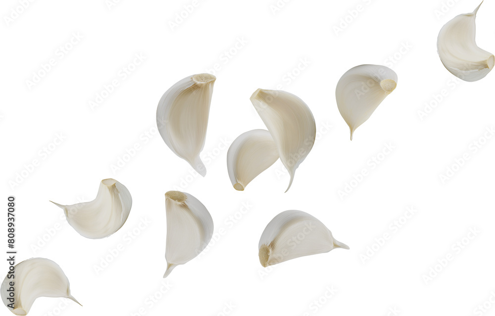 Naklejka premium falling garlic