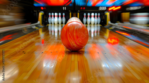 Quilles et boule de bowling  photo