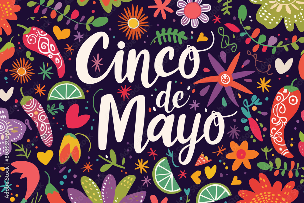 Cinco de mayo hand drawn lettering design vector illustration perfect for advertising, poster, announcement, invitation, mexican party, greeting card Ganeretive AI Cinco de mayo hand drawn lettering design vector illustration perfect for advertising, poster, announcement, invitation, mexican party, greeting card Ganeretive AI