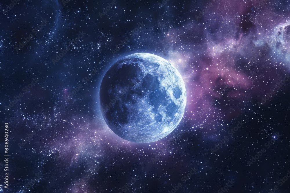 celestial moon floating in the vast cosmos of space abstract 3d illustration celestial moon floating in the vast cosmos of space abstract 3d illustration