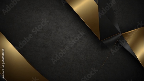 Clean and tidy dark metal background gold glow