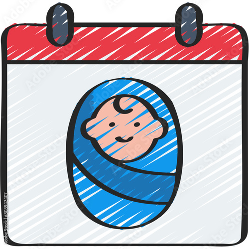 Baby Due Date Calendar Icon
