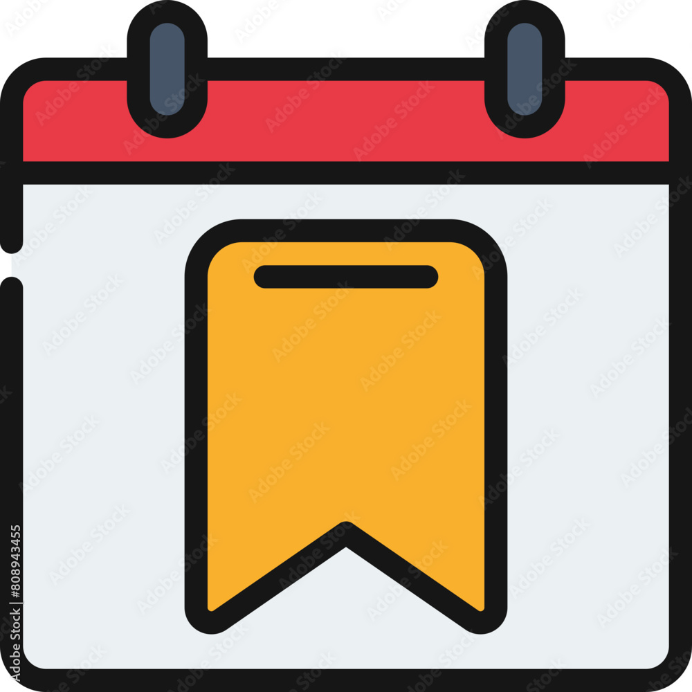 Bookmarked Date Calendar Icon Bookmarked Date Calendar Icon