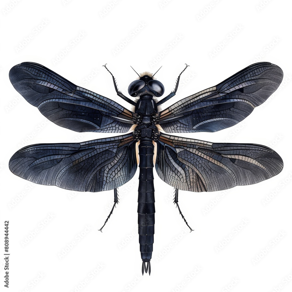 a dragonfly with a black body and wings a dragonfly with a black body and wings