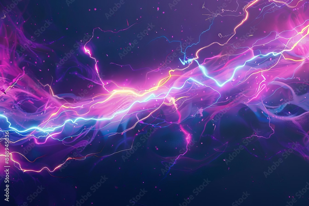 electrifying animestyle lightning strike abstract background illustration