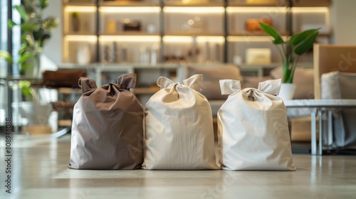 These durable bags are simple yet elegant with no logo for a clean and timeless look, Generated by AI photo