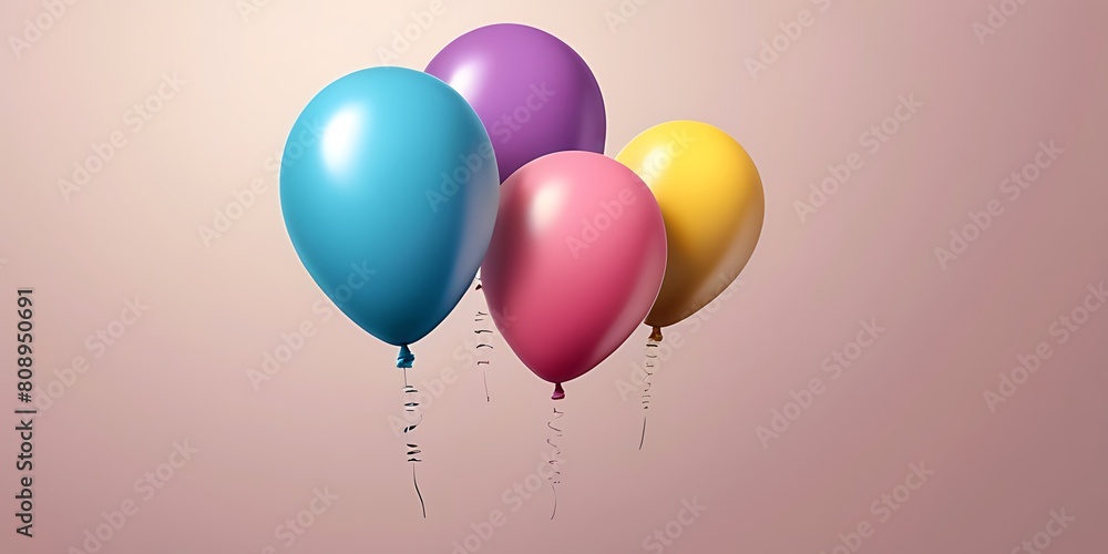 isolated on soft background with copy space Balloons concept, illustration isolated on soft background with copy space Balloons concept, illustration