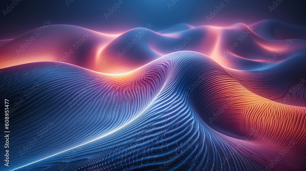 Abstract Blue and Pink Waves work with Glow and Dark Background Abstract Blue and Pink Waves work with Glow and Dark Background