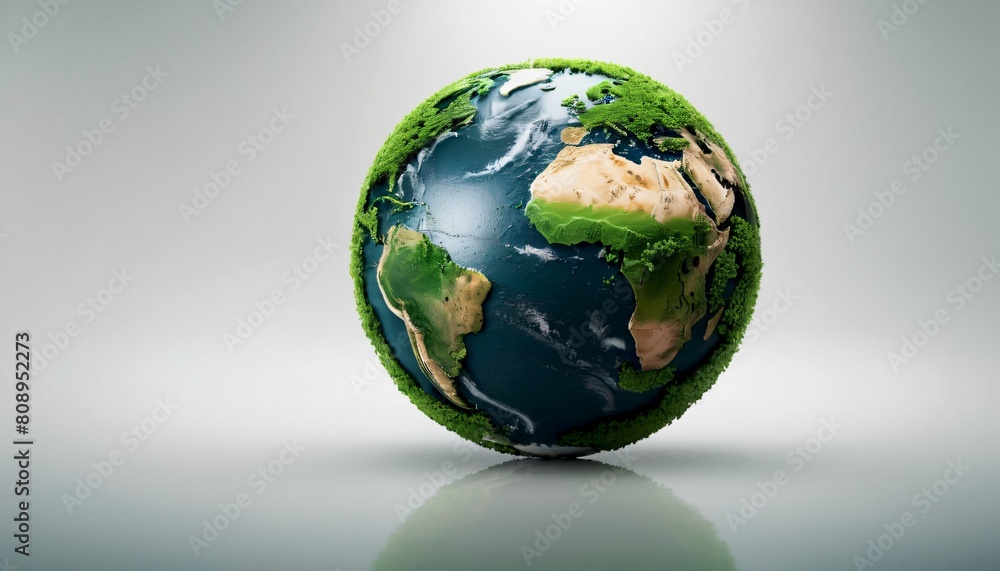 Earth covered in lush greenery, Arbor day, World environment day Earth covered in lush greenery, Arbor day, World environment day