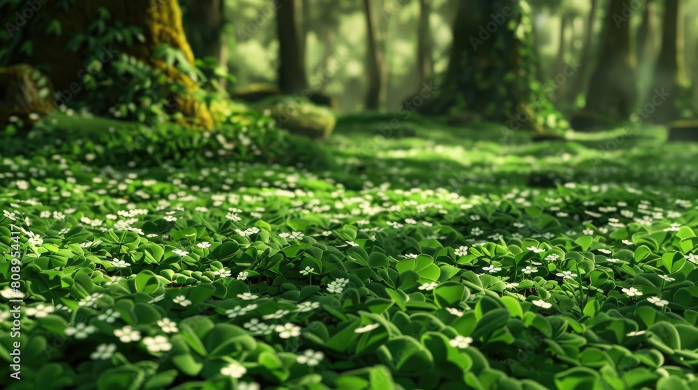 Clover carpet. Generative AI Clover carpet. Generative AI