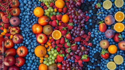 Fruit platter. Generative AI
