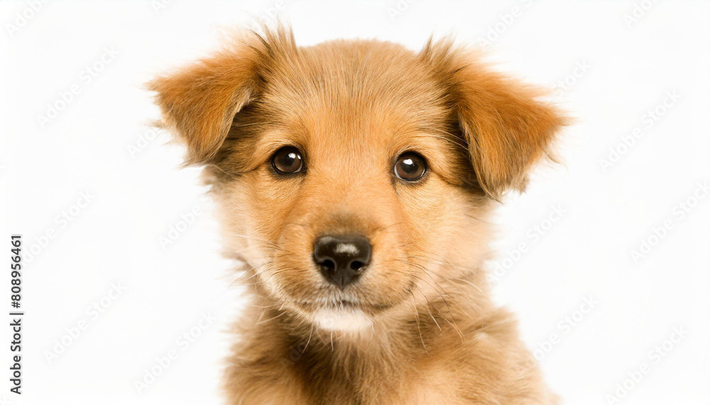 portrait of an adorbale mixed breed puppy