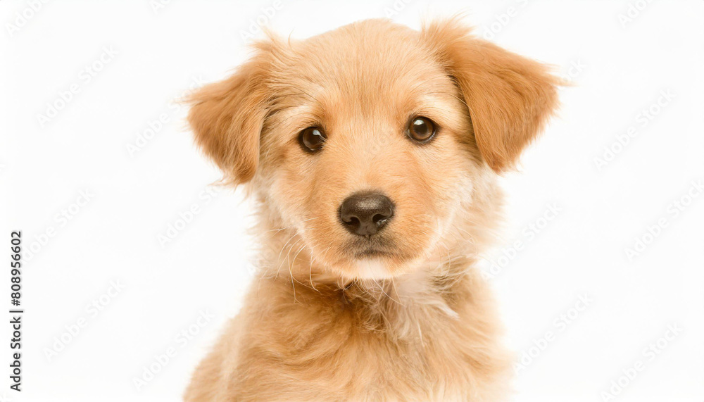 portrait of an adorbale mixed breed puppy