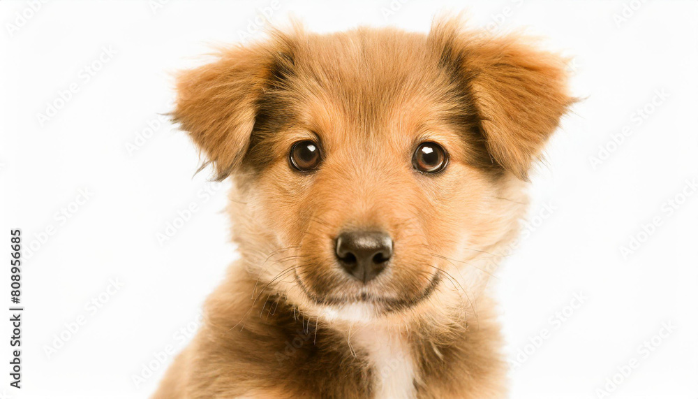 portrait of an adorbale mixed breed puppy portrait of an adorbale mixed breed puppy