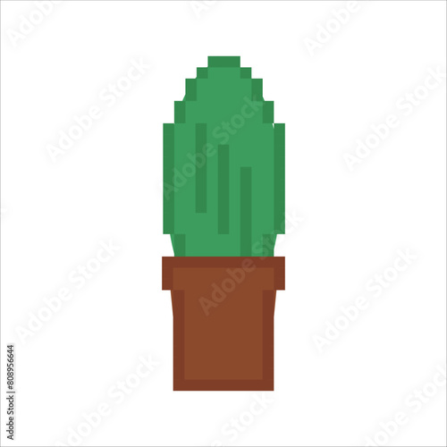 icons in pixel art style, retro style icons, squares. icon-cactus, plant, flower