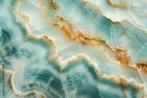 luxurious aqua onyx marble with dramatic veining polished italian stone texture background photo