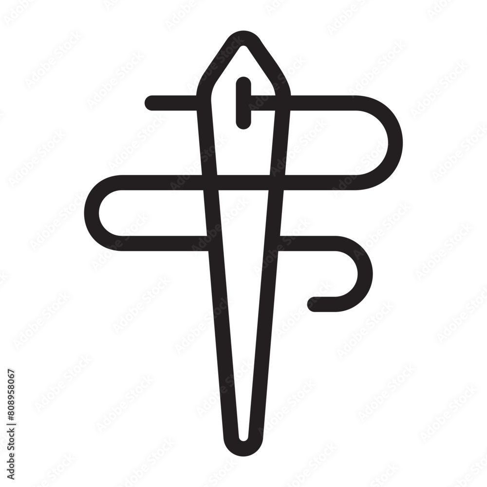 needle line icon needle line icon