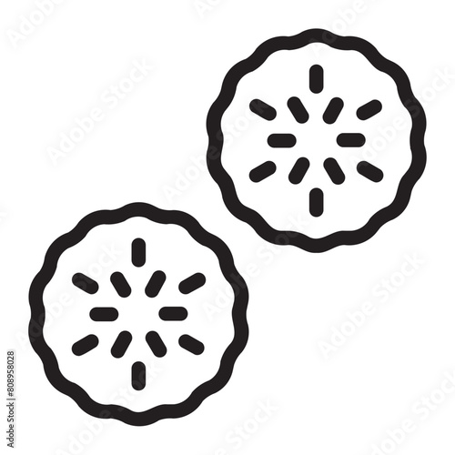 pompom line icon