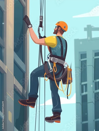 An animated explainer video that outlines the physics of fall arrest systems, demonstrating how different components work together to prevent injuries The video uses clear animations to show forces an photo