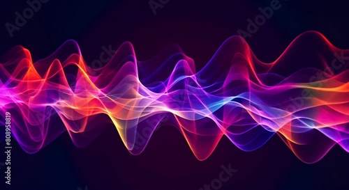 A digital painting of a sound wave. photo